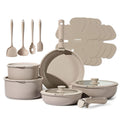 19pcs Pots and Pans Set Non Stick, Nonstick Cookware Set Detachable Handle, I...
